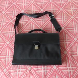 lanvin leather fabric bag briefcase cdg capitol engraved